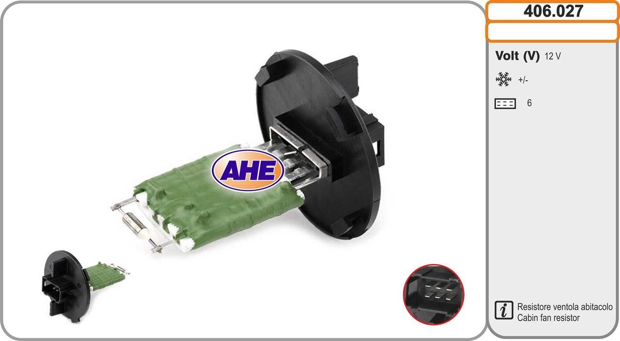 AHE 406.027 Pre-resistor, electro motor radiator fan 406027