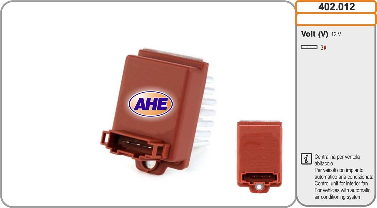 AHE 402.012 Control Unit, electric fan (engine cooling) 402012