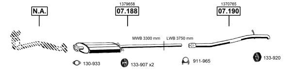 Asmet FO075162 Exhaust system FO075162