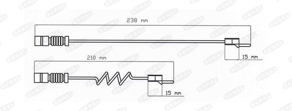 Beral FAI103 Warning contact, brake pad wear FAI103