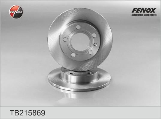 Fenox TB215869 Rear brake disc, non-ventilated TB215869