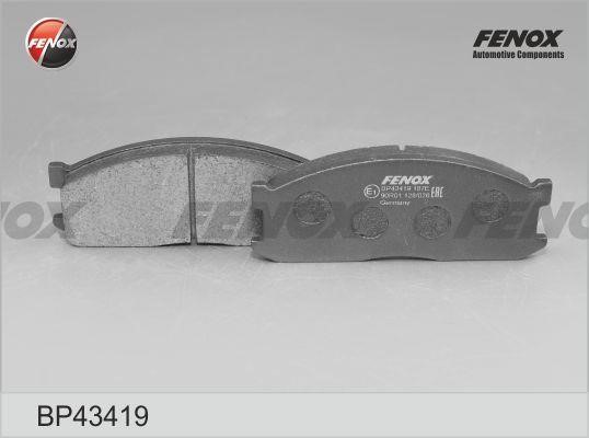 Fenox BP43419 Brake Pad Set, disc brake BP43419