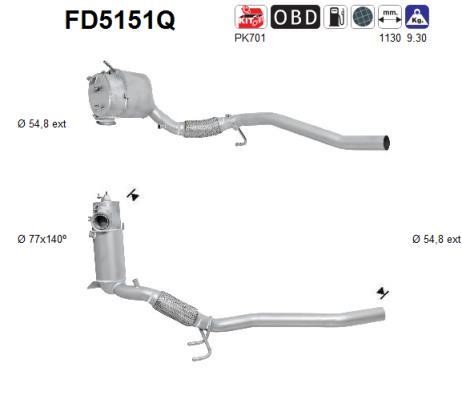 As FD5151Q Soot/Particulate Filter, exhaust system FD5151Q