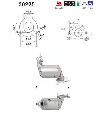 Cat converter Nissan Tiida: 30225 As Catalytic Converter