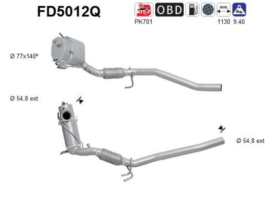 As FD5012Q Soot/Particulate Filter, exhaust system FD5012Q