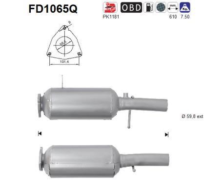 As FD1065Q Soot/Particulate Filter, exhaust system FD1065Q