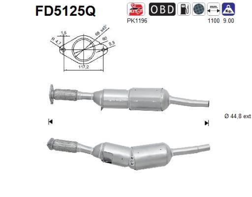 As FD5125Q Soot/Particulate Filter, exhaust system FD5125Q