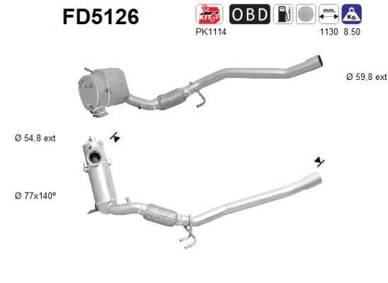 As FD5126 Soot/Particulate Filter, exhaust system FD5126