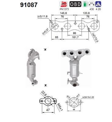 Catalytic exhaust system Suzuki Ignis: 91087 As Catalytic Converter