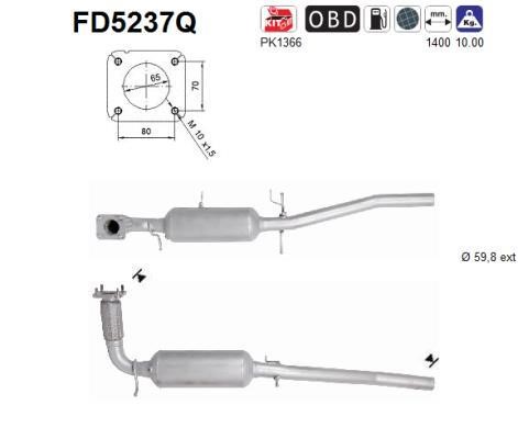 As FD5237Q Soot/Particulate Filter, exhaust system FD5237Q