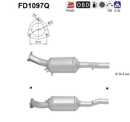 As FD1097Q Soot/Particulate Filter, exhaust system FD1097Q