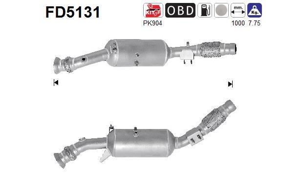 As FD5131 Soot/Particulate Filter, exhaust system FD5131