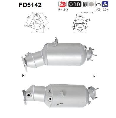 As FD5142 Soot/Particulate Filter, exhaust system FD5142