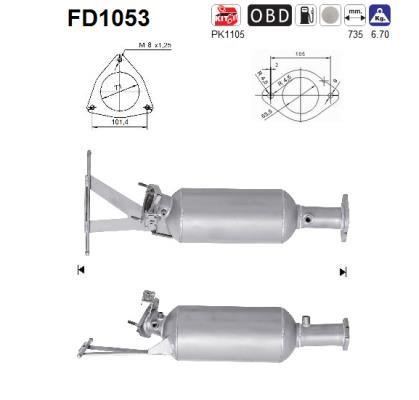 As FD1053 Diesel particulate filter DPF FD1053