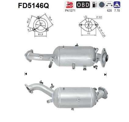 As FD5146Q Soot/Particulate Filter, exhaust system FD5146Q