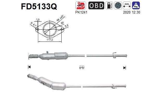 As FD5133Q Soot/Particulate Filter, exhaust system FD5133Q