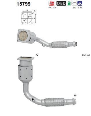Catalytic exhaust system Citroen C-Elysee: 15799 As Catalytic Converter