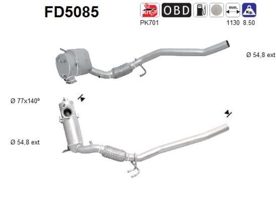 As FD5085 Soot/Particulate Filter, exhaust system FD5085