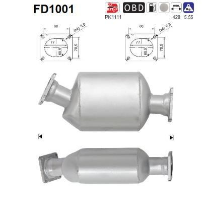As FD1001 Diesel particulate filter DPF FD1001