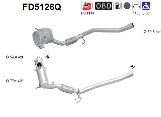 As FD5126Q Soot/Particulate Filter, exhaust system FD5126Q