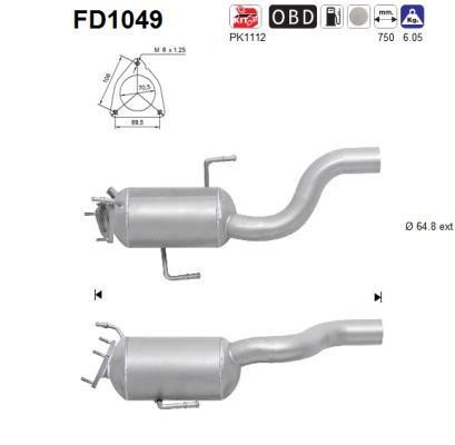 As FD1049 Diesel particulate filter DPF FD1049