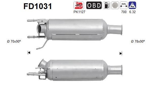 As FD1031 Diesel particulate filter DPF FD1031