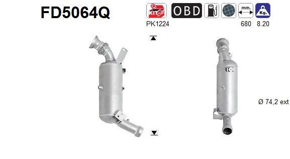 As FD5064Q Soot/Particulate Filter, exhaust system FD5064Q