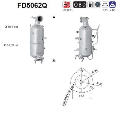 As FD5062Q Soot/Particulate Filter, exhaust system FD5062Q