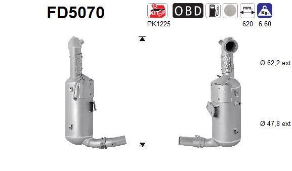 As FD5070 Soot/Particulate Filter, exhaust system FD5070