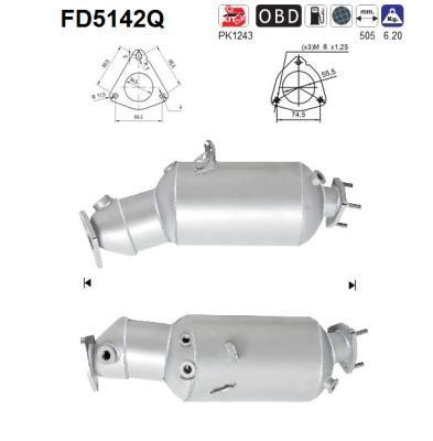 As FD5142Q Soot/Particulate Filter, exhaust system FD5142Q
