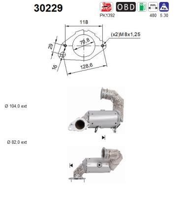 Cat converter Renault Kadjar: 30229 As Catalytic Converter