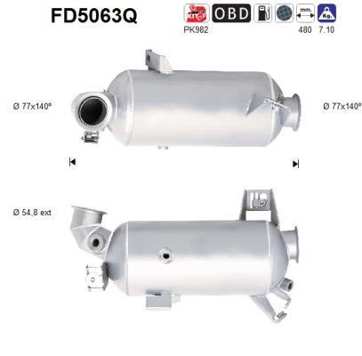 As FD5063Q Soot/Particulate Filter, exhaust system FD5063Q