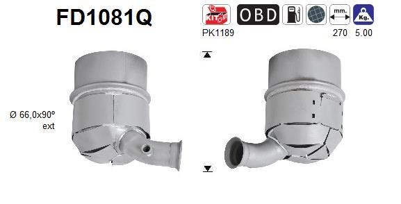 As FD1081Q Soot/Particulate Filter, exhaust system FD1081Q