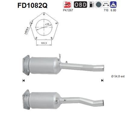 As FD1082Q Soot/Particulate Filter, exhaust system FD1082Q