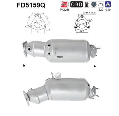As FD5159Q Soot/Particulate Filter, exhaust system FD5159Q