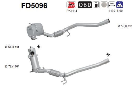 As FD5096 Soot/Particulate Filter, exhaust system FD5096
