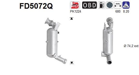 As FD5072Q Soot/Particulate Filter, exhaust system FD5072Q
