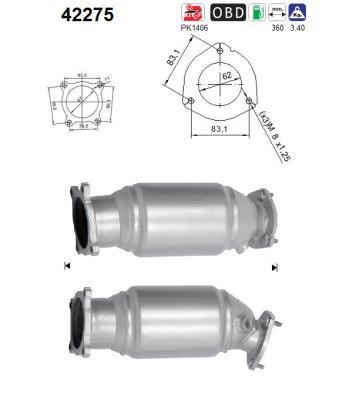 Catalyst exhaust Audi A5: 42275 As Catalytic Converter