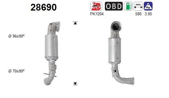 Catalyst exhaust DS: 28690 As Catalytic Converter