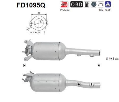 As FD1095Q Soot/Particulate Filter, exhaust system FD1095Q