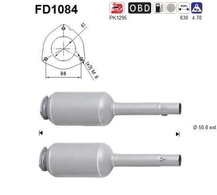 As FD1084 Soot/Particulate Filter, exhaust system FD1084