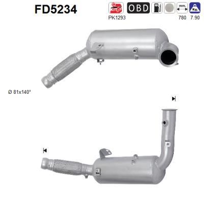 As FD5234 Soot/Particulate Filter, exhaust system FD5234