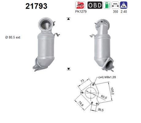 Catalyst exhaust Opel Corsa E: 21793 As Catalytic Converter