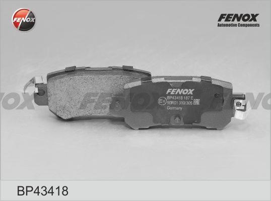Fenox BP43418 Brake Pad Set, disc brake BP43418