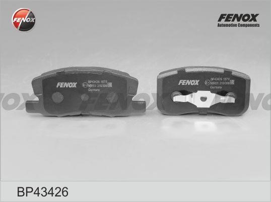 Fenox BP43426 Brake Pad Set, disc brake BP43426