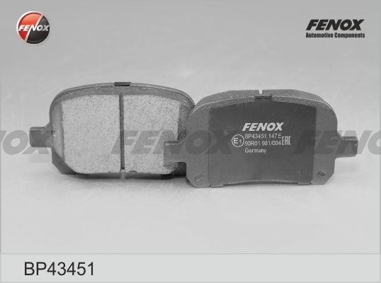 Fenox BP43451 Brake Pad Set, disc brake BP43451