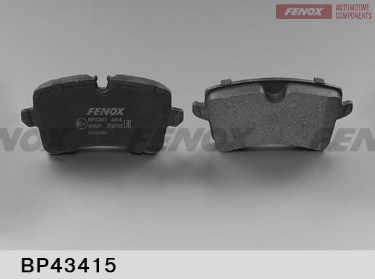 Fenox BP43415 Brake Pad Set, disc brake BP43415
