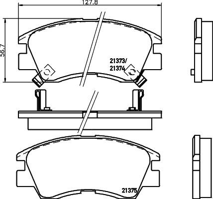 Don PCP1542 Brake Pad Set, disc brake PCP1542