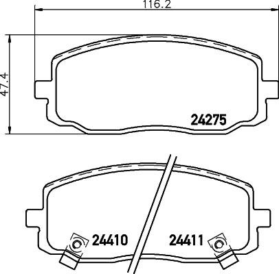 Don PCP1195 Brake Pad Set, disc brake PCP1195