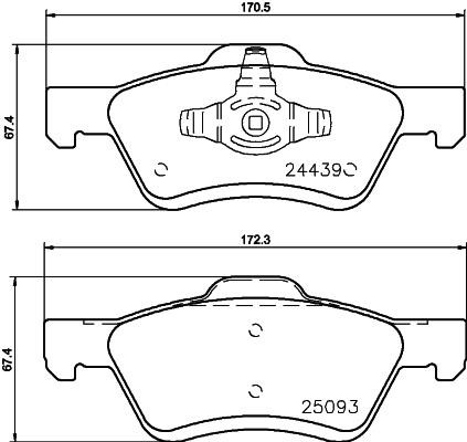 Don PCP1480 Brake Pad Set, disc brake PCP1480